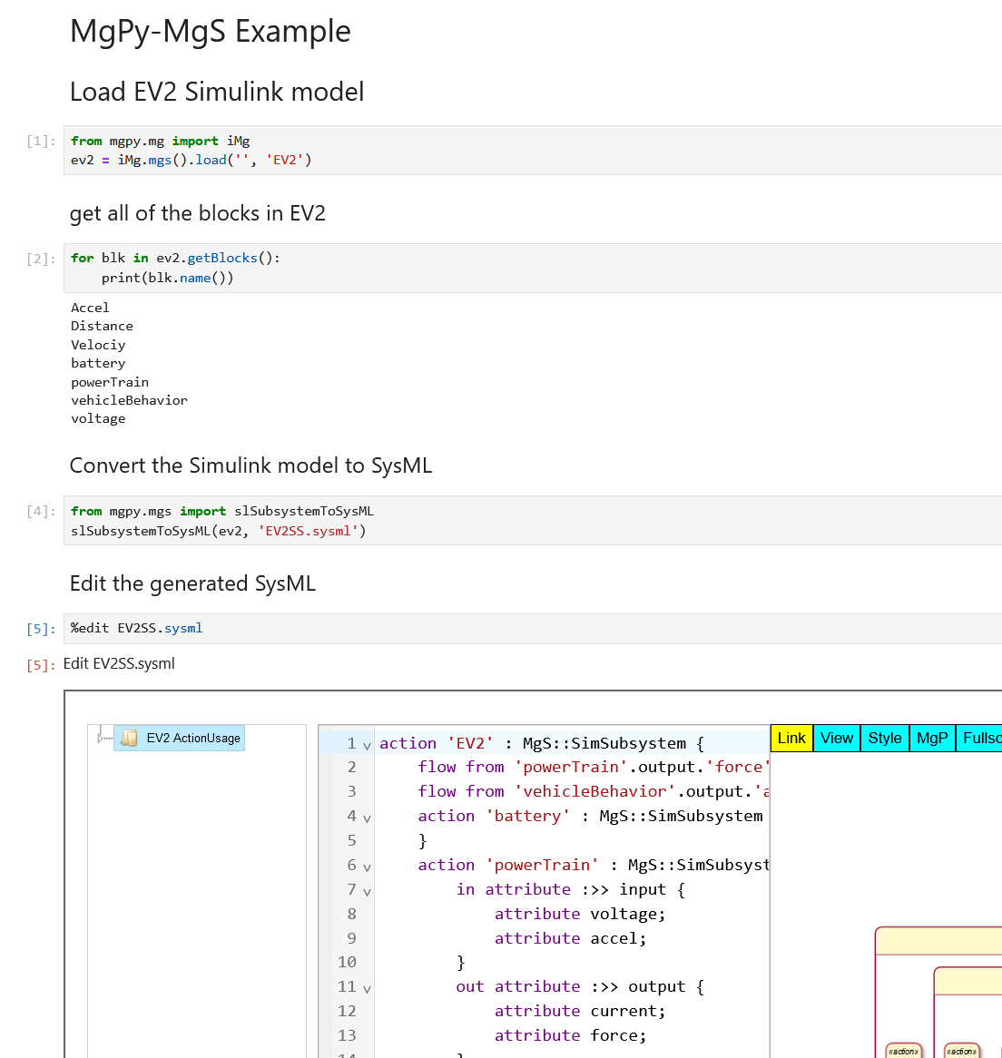 MgPy and MgS integration example